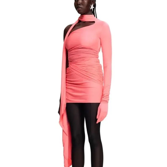 Mugler H&M Knot-Detail One-Shoulder Dress - Picture 2 of 8